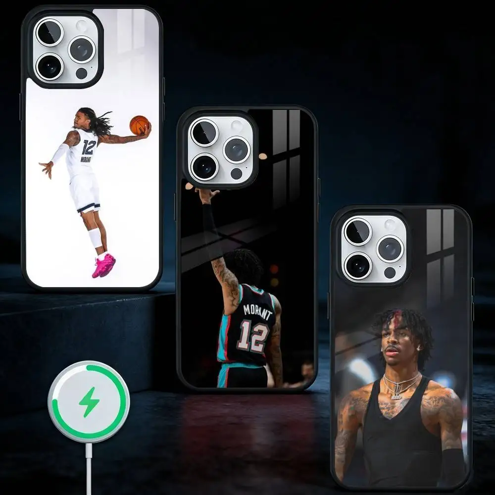 

Basketball Ja M-Morant 12 Phone Case For iPhone17,16,15,14,13 Plus,Pro Max Magnetic For Magsafe Wireless Charging