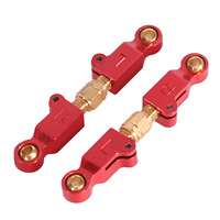 2Pcs 1:14 RC Linkages Adjustable Servo Link Pull Rods Metal RC Car Suspensions Components for MJX HYPER GO 14209 14210
