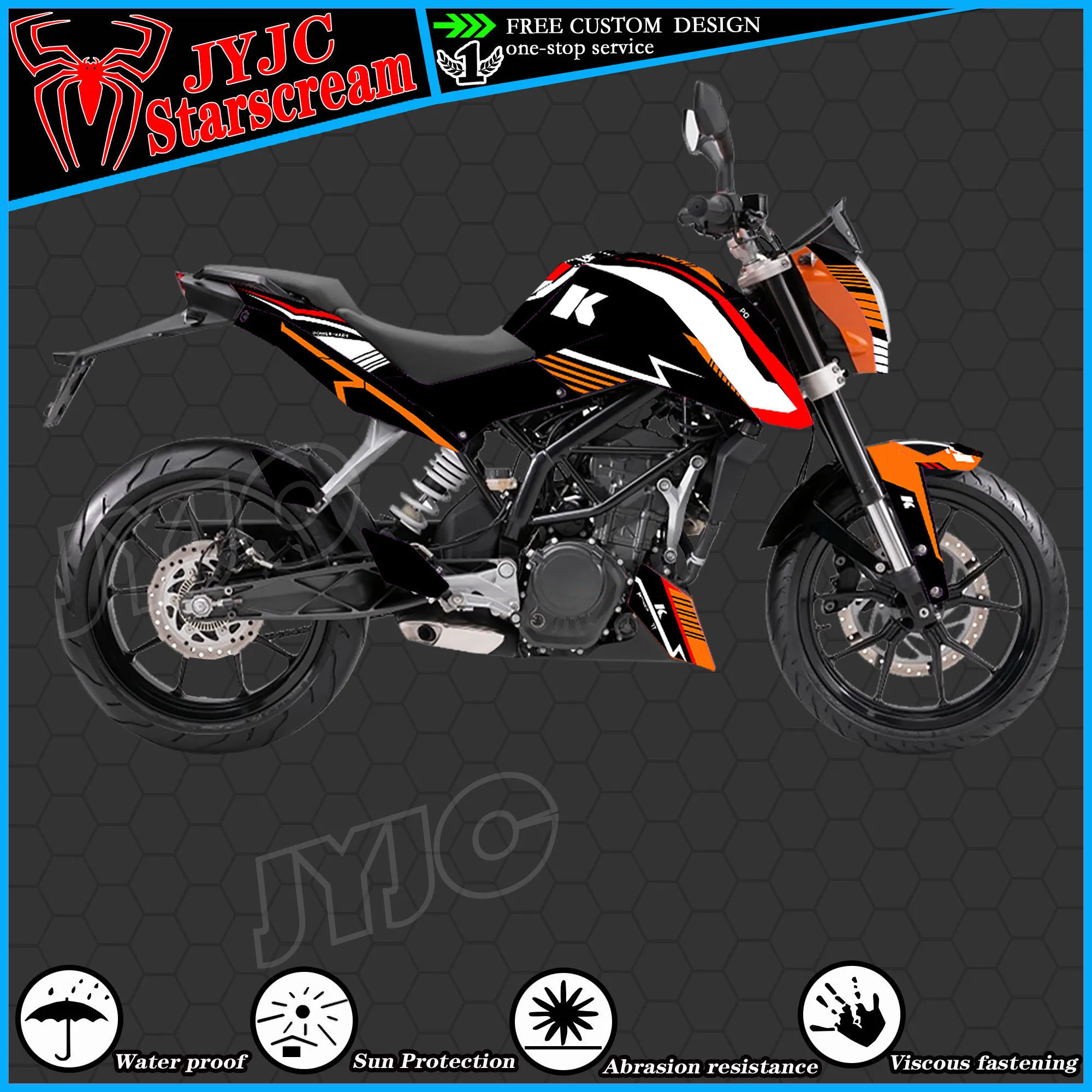 

Graphic Kit for 2011 2012 2013 2014 2015 2016 DUKE 125 200 390 Motorcycle Decal Stickers