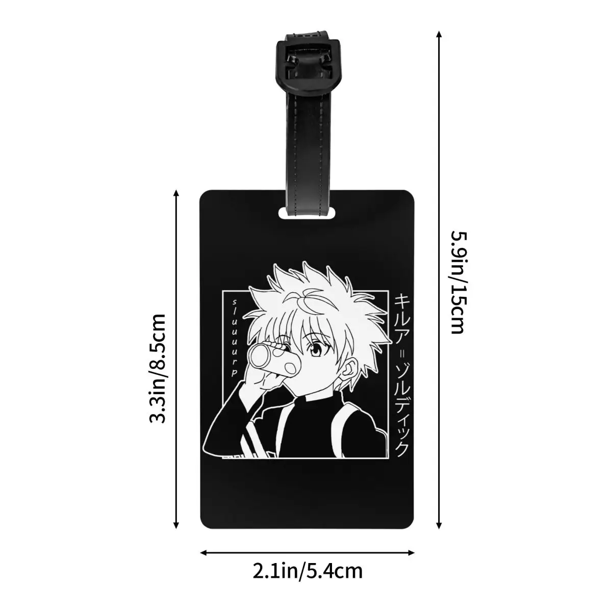 Hunter X Hunter Tag Bagagem com Cartão de Nome, Killua Zoldyck, Privacidade Cover, Rótulo de Identificação, Bolsa de Viagem, Capa Mala, Personalizado