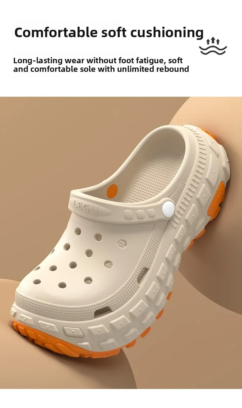 Atmungsaktive, rutschfeste Herren-Lochschuhe für den Sommer, neu, geruchsneutral, rutschfest, strapazierfähig, für Angeln und Strand geeignet. – Detail 7