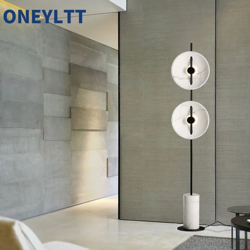 

Modern luxury marble floor lamp designer, living room, study, bedroom, bedside, exhibition hall, soft decoration floor lamp