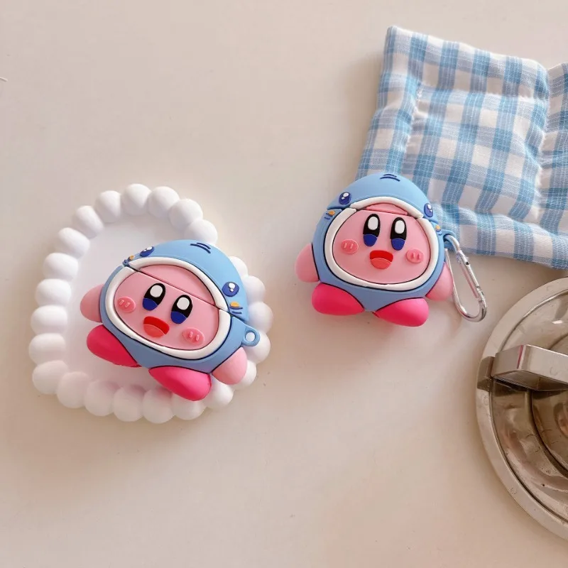 Kirby Cartoon Silicone Earphone Case for Airpods 1 2 3 4 Pro Anime Anti Drop Protective Shell for Airpods Pro 2 Headphone Cover