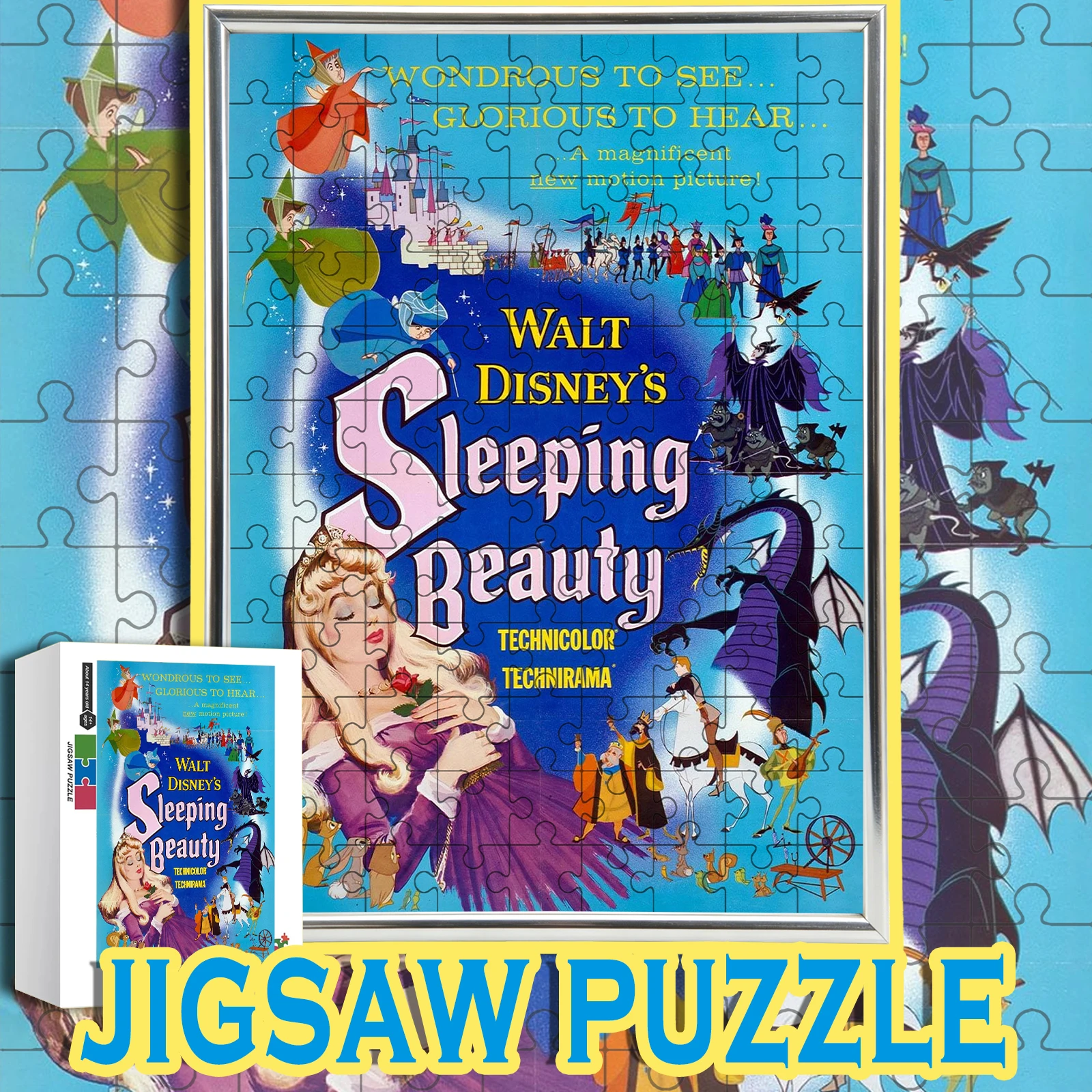 

Sleeping Beauty Aurora theme Jigsaw 108/200/300/500/1000pcs wooden floor game puzzle,home decoration,gift