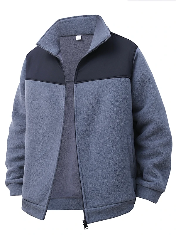 

Casual Thiened Stand Collar Fce Jaet for Men Spring Autumn New Sle Versatile Outerwear Stand Fit Modern Sle Zip...