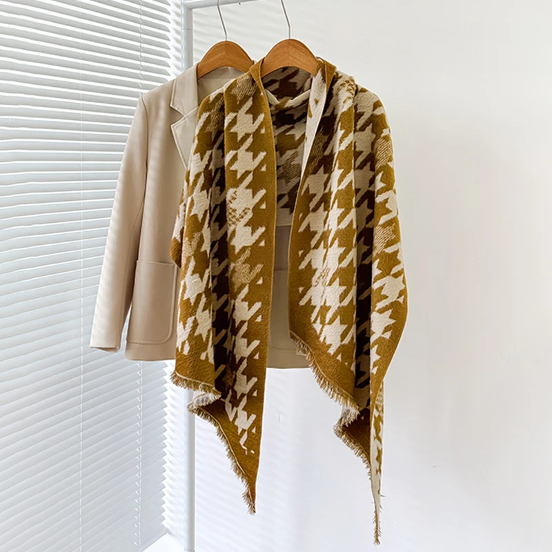 

2025 Women's Luxury Brand Cashmere Winter Shawl - Vintage Allover Pattern Printed with Tassels, Pashmina Wrap & Bandana