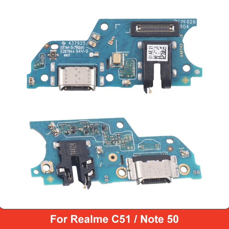USB Charging Dock Board For Realme C51 RMX3830 / Note 50 RMX3834 Charger Port Connector Flex Cable Repair parts