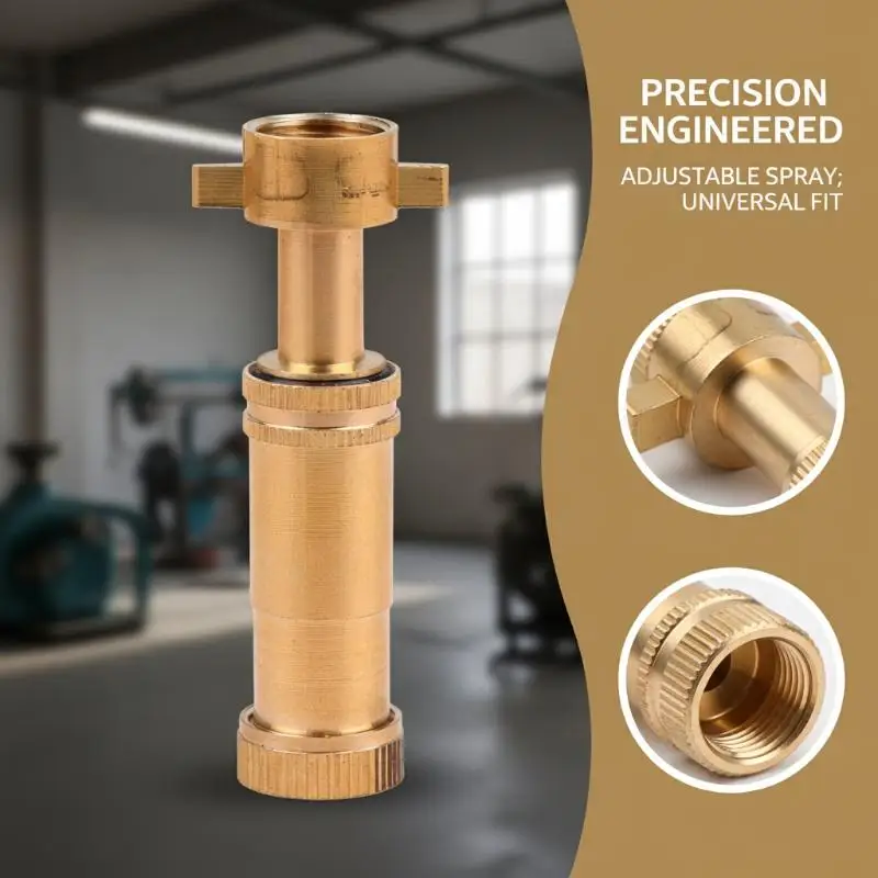 Spray Nozzle G1/4 Telescopic Copper Round Hole Single Nozzle High Pressure Thickened Atomizing Cooling Nozzle Spray Accessories