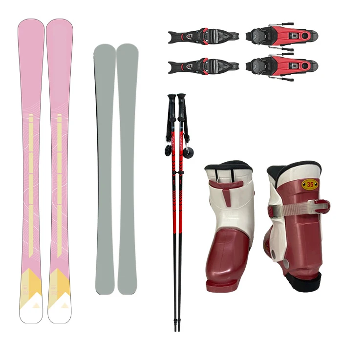 Newly Upgraded All Region Adult Snowboard, Ski Shoe, Cane Set, Adult Women's Double Board Set, 143cm Powder Double Board Set