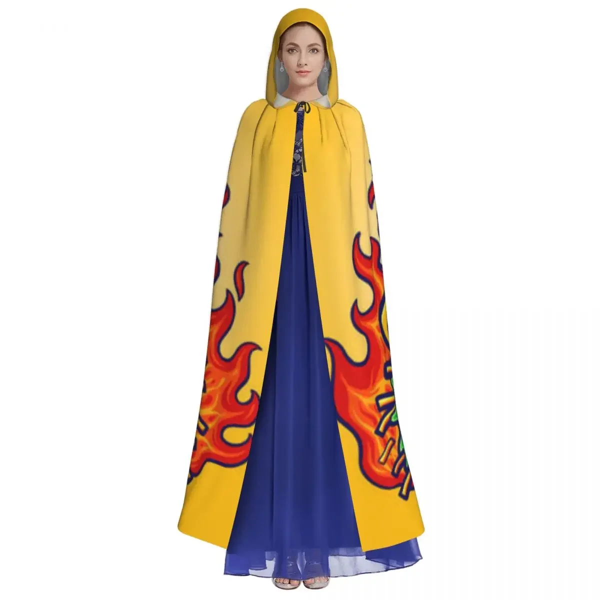 Angry Mexican Taco Hooded  Polyester Unisex Witch Cape Costume Accessory