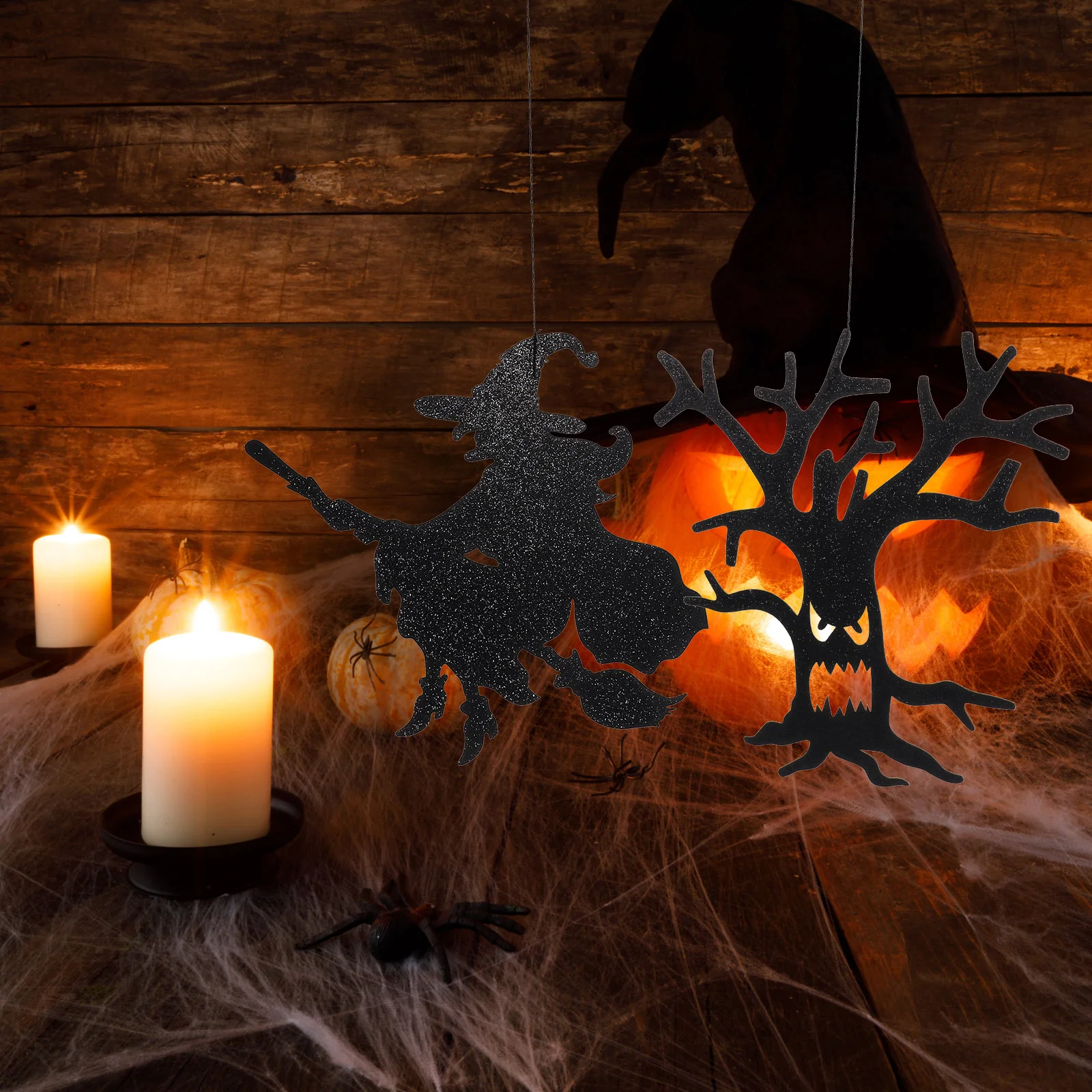

12pcs Halloween Paper Hanging Decorations Outdoor Tree Wall Ornaments Party Supplies Diy Pendant Halloween Outdoor Decorations