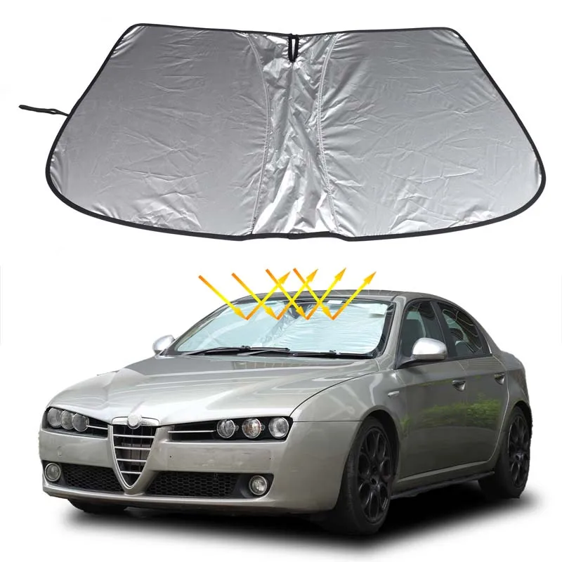 For 04-11 Alfa Romeo 159 car front windshield sunshade, heat-insulating curtain, automotive accessories, memory steel wire model