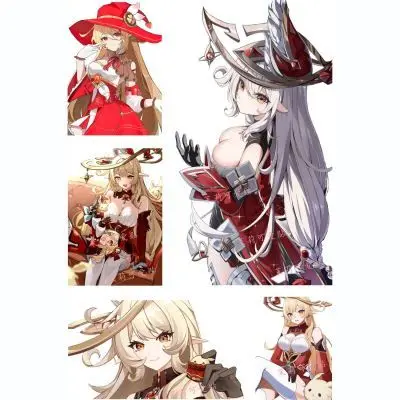 

Genshin Impact Alice Cosplay Stickers Decoration Laptop Phone Suitcase Notebook Label Stationery Sticker Gift