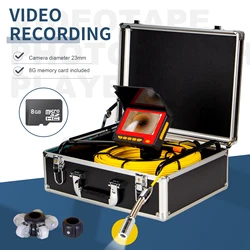 Pipe Inspection Camera with DVR 16GB FT Card,SYANSPAN Sewer Drain Industrial Endoscope IP68 8500MHA Battery 10/20/30/50M