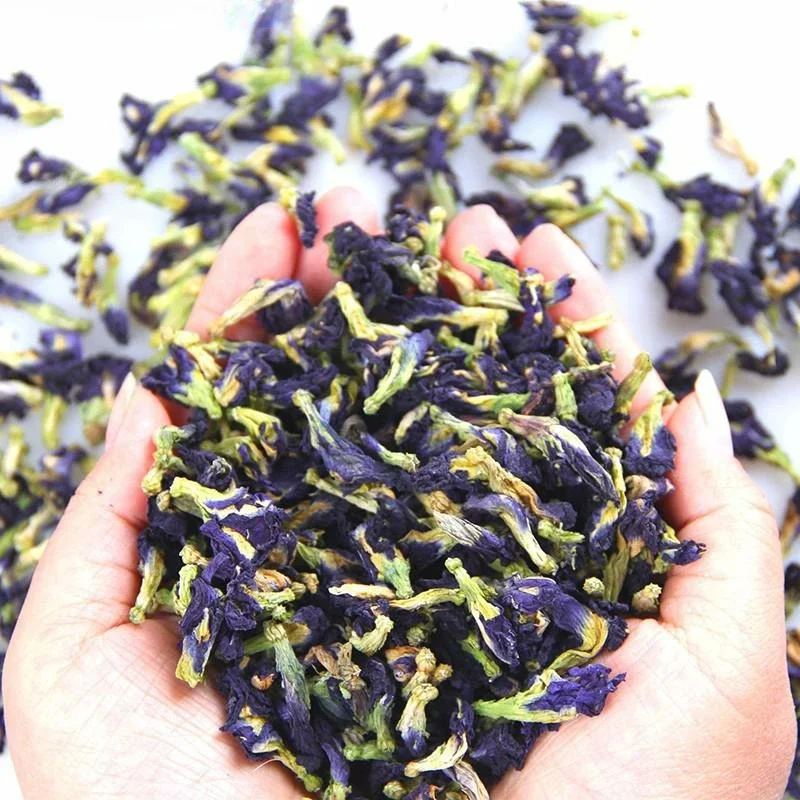 Top Natural Blue Butterfly Pea Dried Flower For Diy Candle Wedding Incense Making Butterfly Orchid Bud For Sachet Pillow Filling