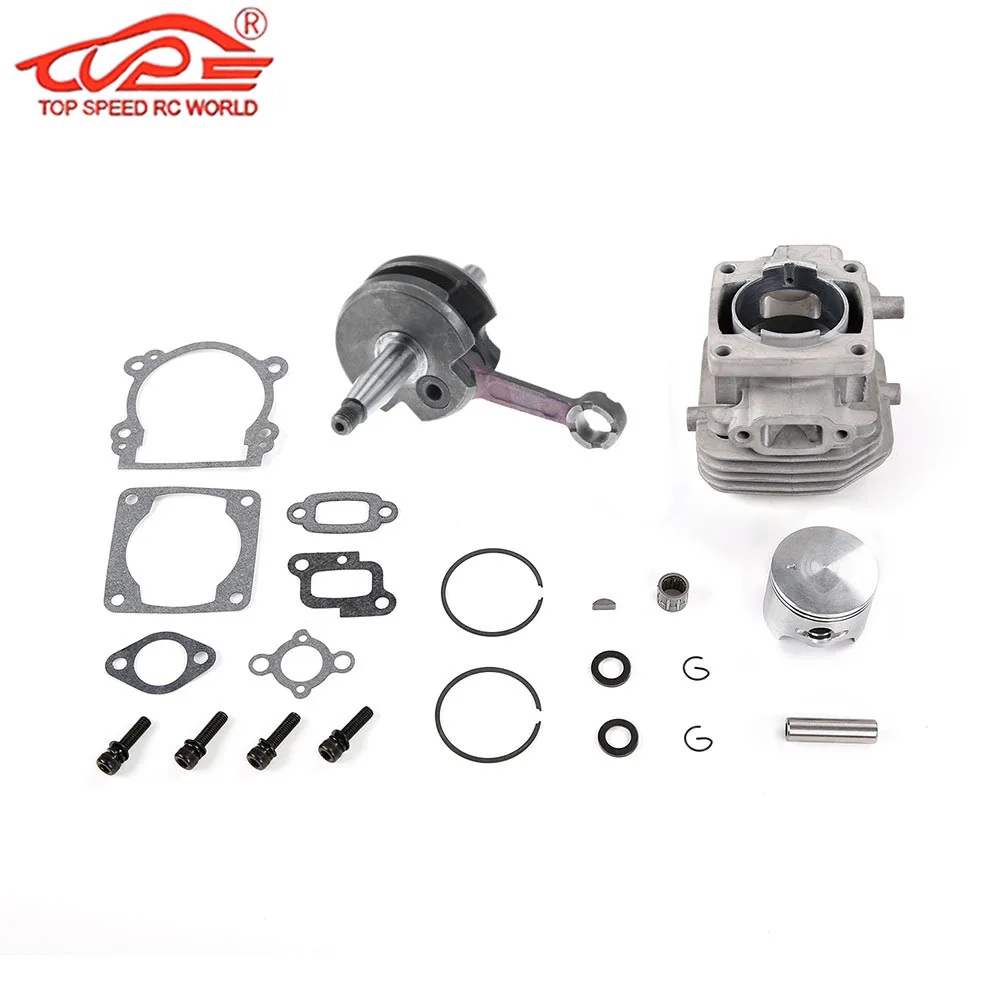 32CC Upgrade To 36CC Double Piston Ring Cylinder Crankshaft Kit for 1/5 Hpi Rovan Km Mcd Redcat Rcmk FG Baja Losi Engien Parts