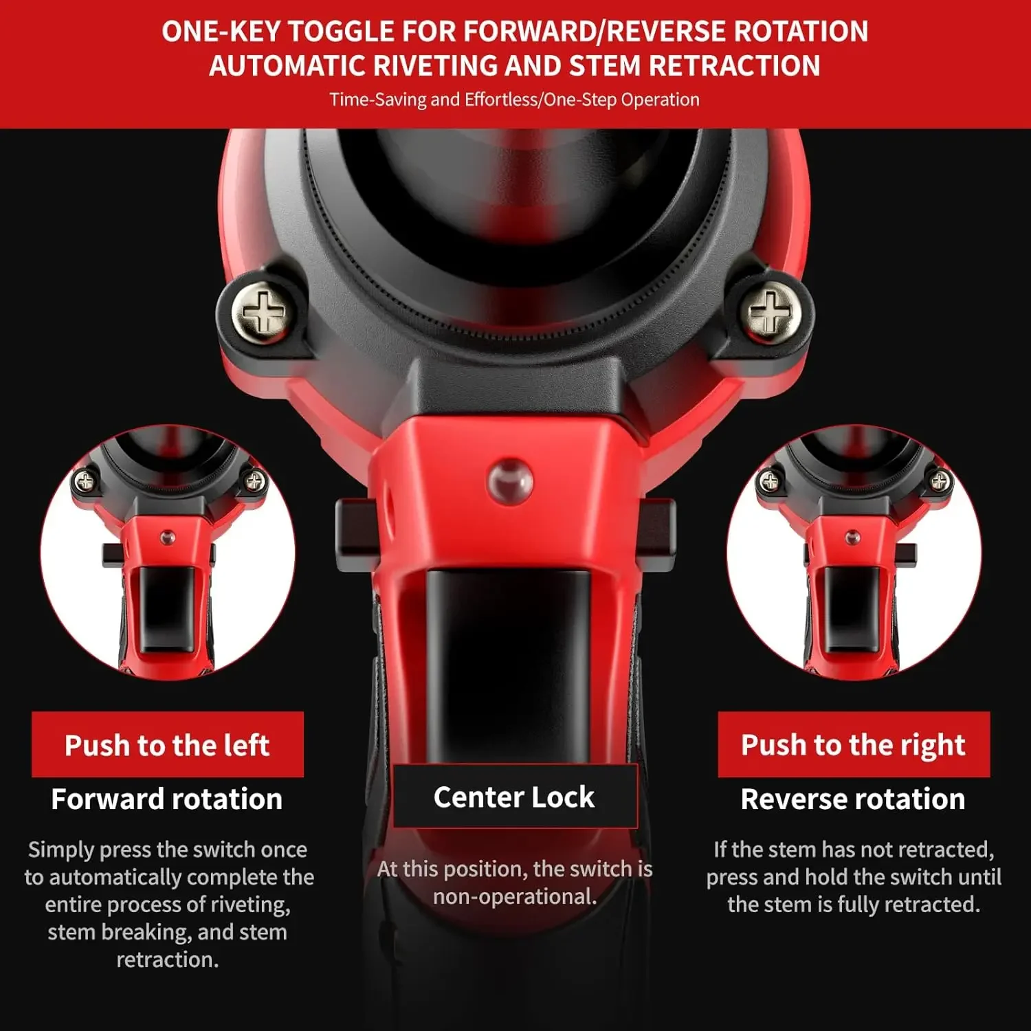 Rivet Gun, Electric Rivet Gun Kit with 2PCS Battery and Charger, Brushless Blind Riveter Tool Kit for 1/8", 5/32"