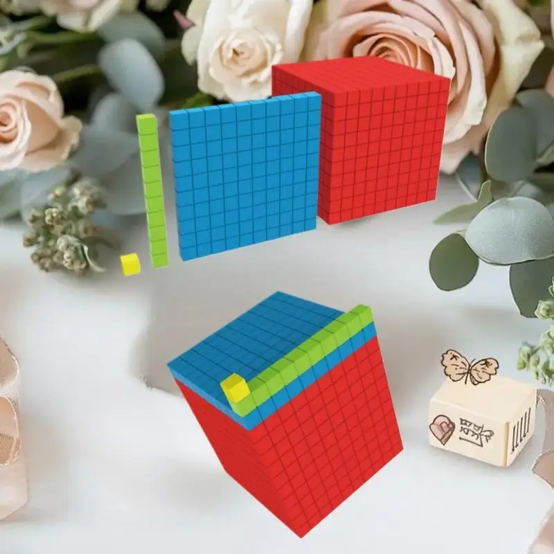 Multipurpose Kids Math Toy Block Set for Counting – Ten Hundred Thousand Pieces