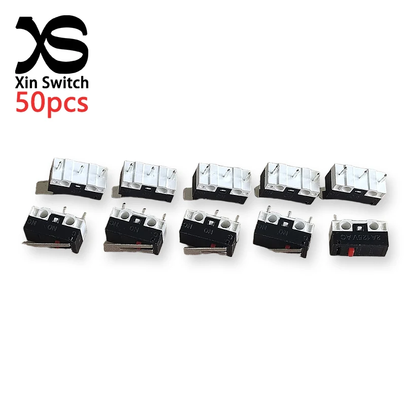 

50 шт. маленький микропереключатель мыши 12,5*5,7*6,5 без ручки/длина ручки 8,5-15 мм C NO NC 3-контактный 2A 125 В переменного тока концевые выключатели