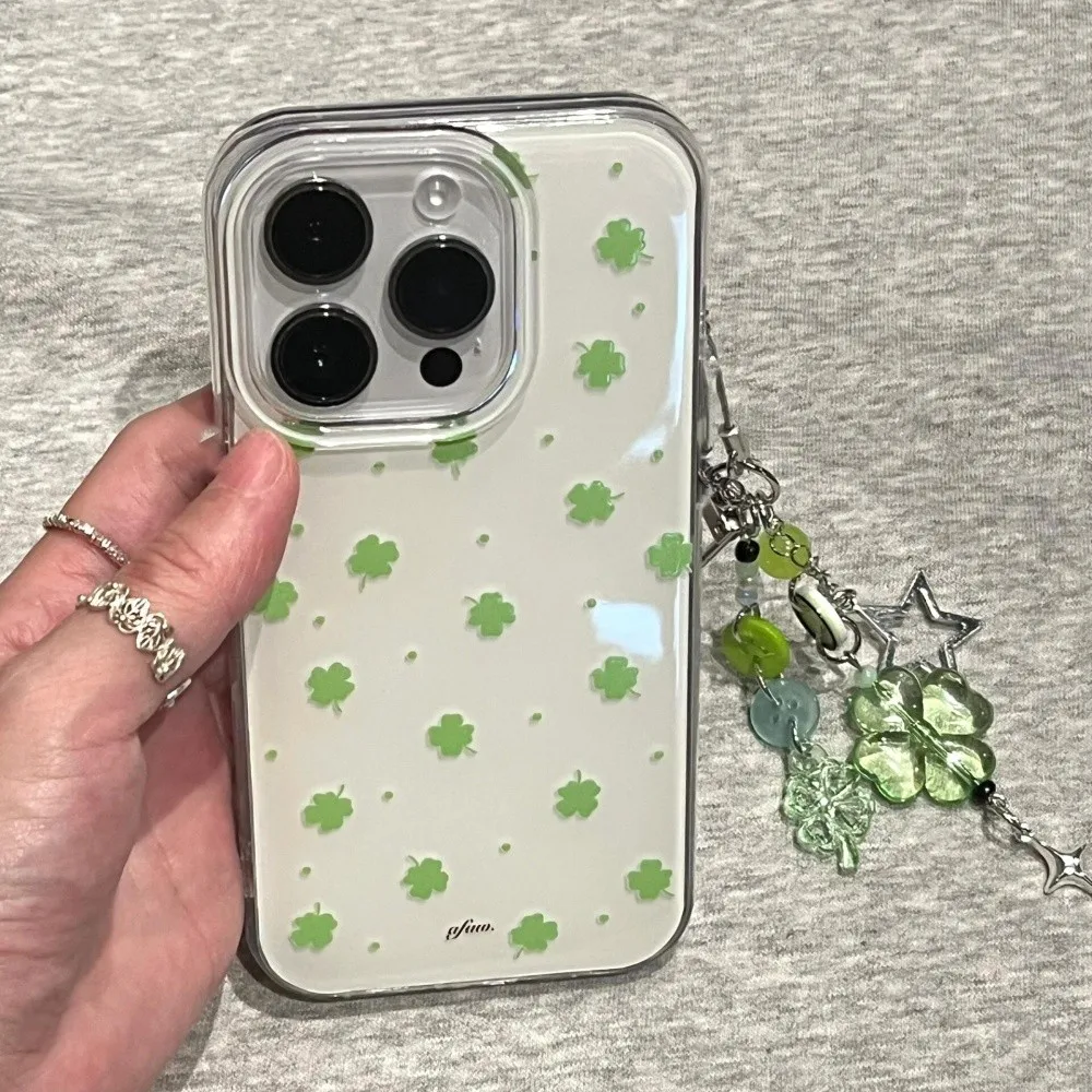 Summer Green Lucky Four-Leaf Clover Phone Case For Samsung Galaxy S25 S24 S23 S22 S21 S20 FE Note20 Edge Plus Ultra Lite 5GCover - náhled 2