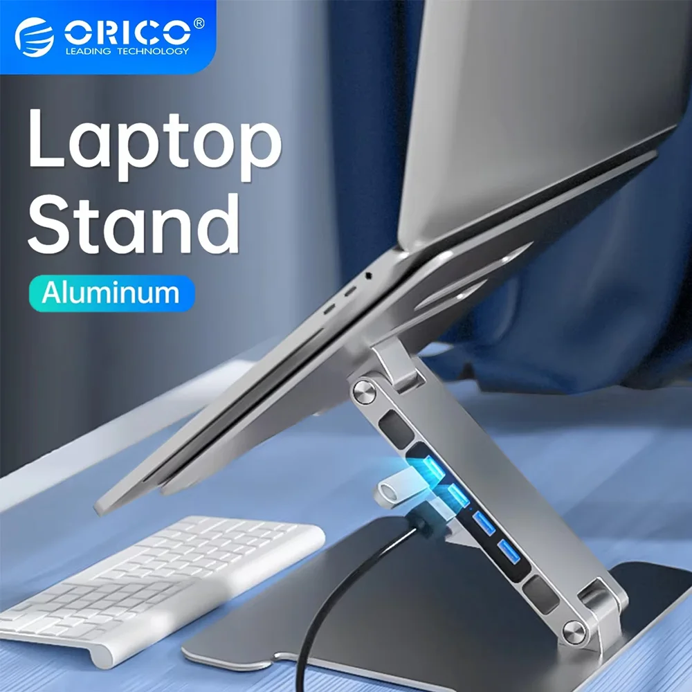 ORICO Stand Foldable Laptop Stand Aluminum Standing Desk Notebook Riser Desktop Laptop Cooling Accessories for Macbook Pro ﻿