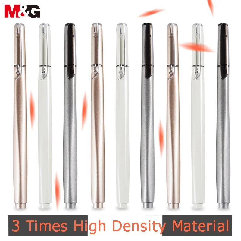 High Quality New Material Gel Pen 0.5mm Tip Black and Blue Ink Metal Feeling Business Pens Use Office Supplies