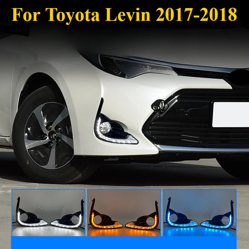 For Toyota Levin 2017-2018 Daytime Running Lights - 2-Piece LED Kit w/Integrated Turn Signal Plug & Play Upgrade (OEM Style)