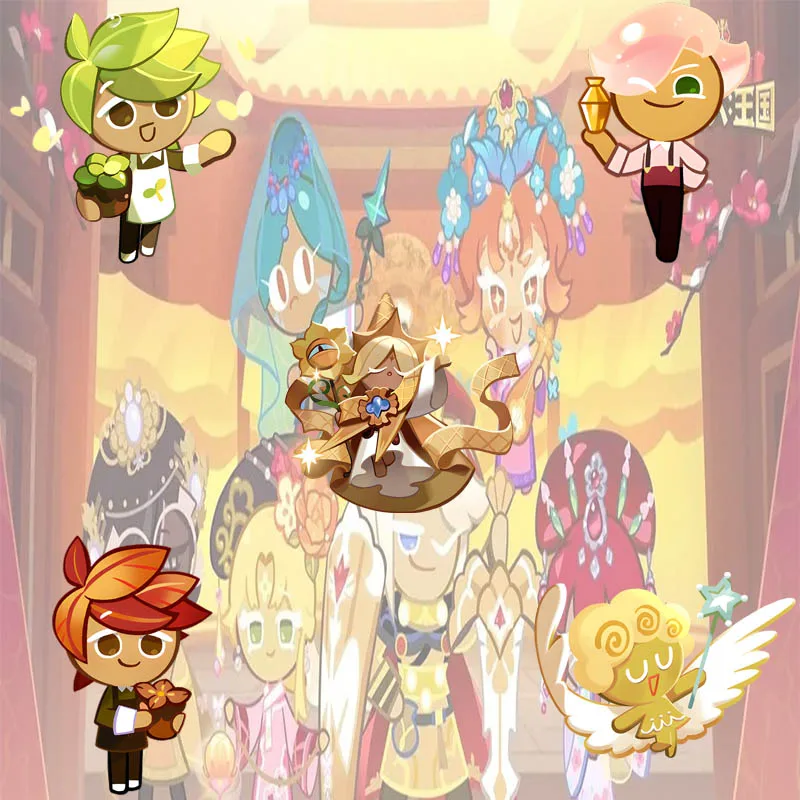 Cookie Run: Kingdom 10CM Restore Classic Scene Acrylic Stand Figure Tabletop Display Ornament Collection Merchandise Keychain
