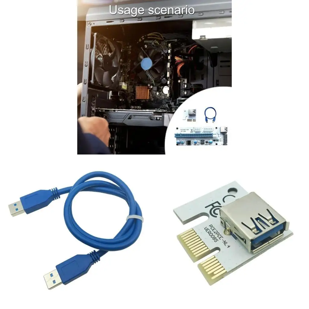 

R53C PCIe to USB Card Extension Cable VER008S Enhances Data Speed