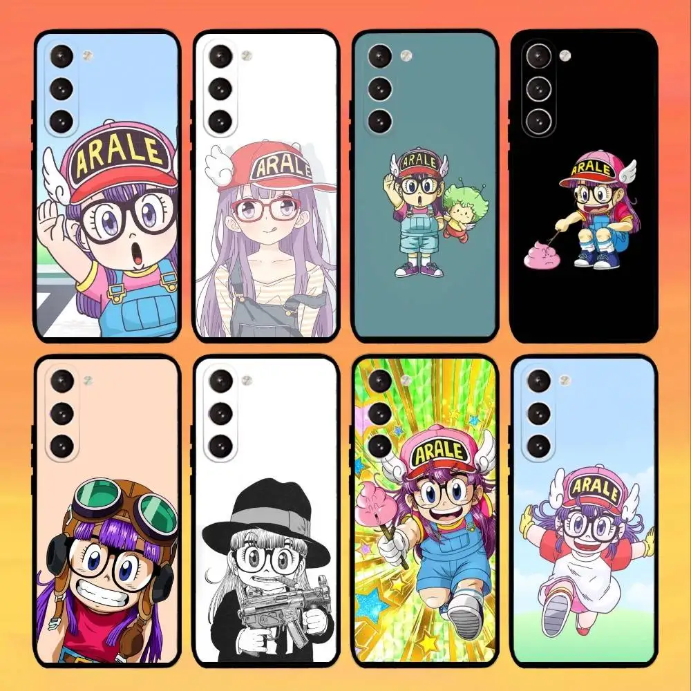 

Anime A-Arale C-Cartoon Phone Case For Samsung Galaxy A73,A21s,A22,A31,A52,A53,A71,A41Soft Black Shell