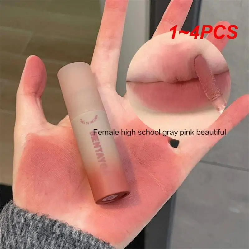 1~4PCS Lipstick Liquid Lipstick Enhance Your Aura 8-color Moisturizing Mirror Lip Gloss Plain Lipstick Makeup Labial Glaze