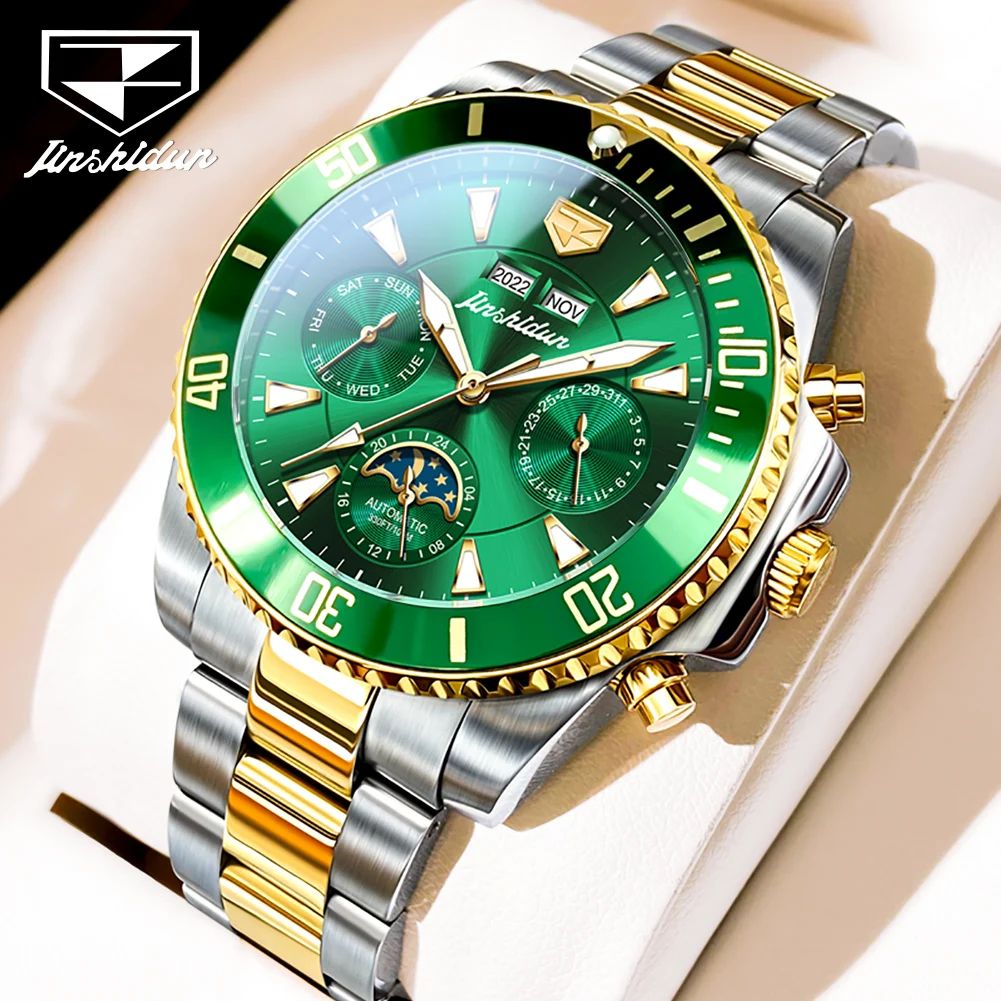 JSDUN 8931 Men's Watch Luxury Multi functional Diving Series Lunar Men's Automatic Mechanical Watch Original Brand Men's Watch