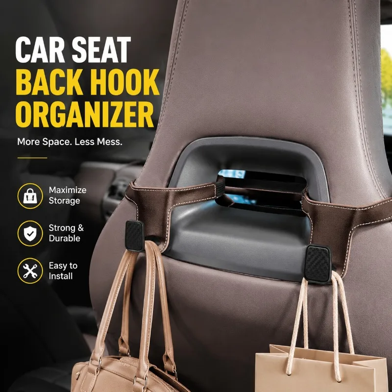 Integrated‑Style Sports‑Car‑Seat Rear‑Side Hook Practical Backrest‑Mounted Small‑Pendant Organizer Reliable Auto‑Interior