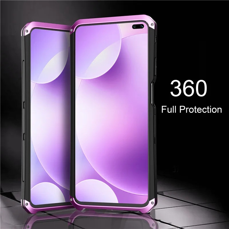 Luxury Shockproof Element Metal Phone Cases For Xiaomi K50 K30 K40 Pro Plus Hard Aluminium Hybrid Pc Cover For Redmi K40s Case