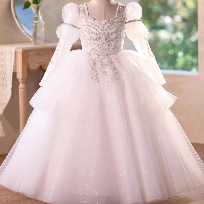 

Детское праздничное платье, платье принцессы для девочек, детский день рождения, представление на фортепиано, официальная праздничная одежда, платья, одежда