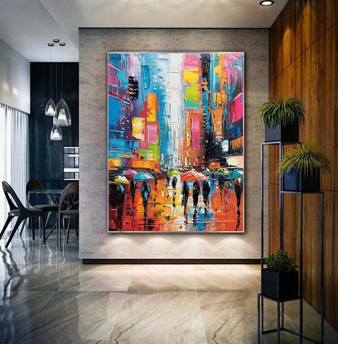 Original Custom Urban Painting - مراجعة Abstract Oil Painting وسعره