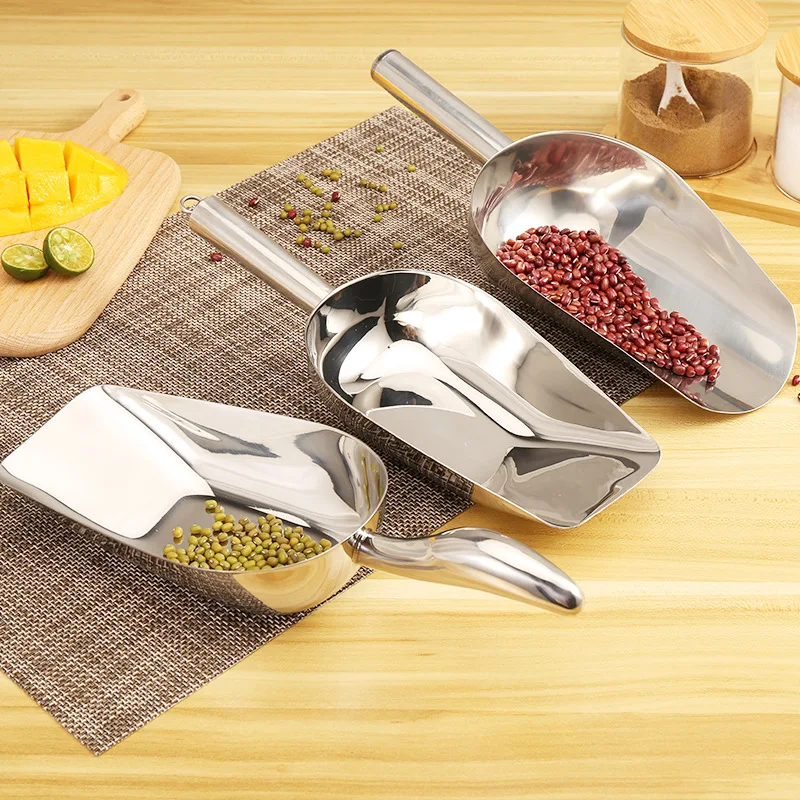 Kitchen Gadgets Refrigerator Deicing Shovel Surface Supermarket Flour Grain Multi-purpose Shovel Stainless Steel Ice Shovel
