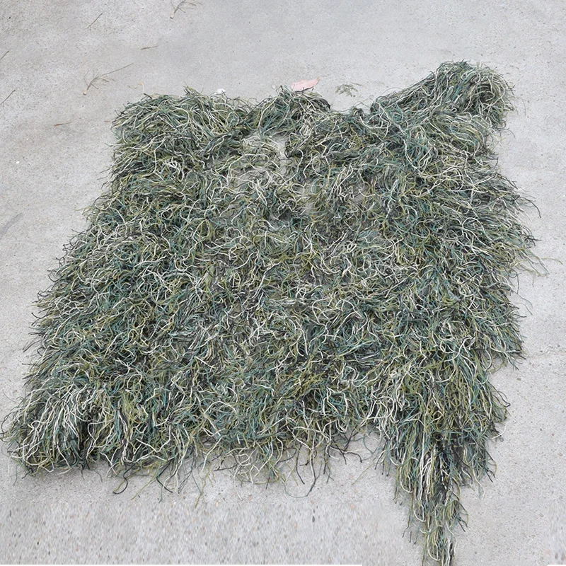 Hunting 3D Sniper Camouflage Ghillie Head Cover Desert Woodland Decoration Netting Ghillie Suit Clothing for Camping Fishing Bir