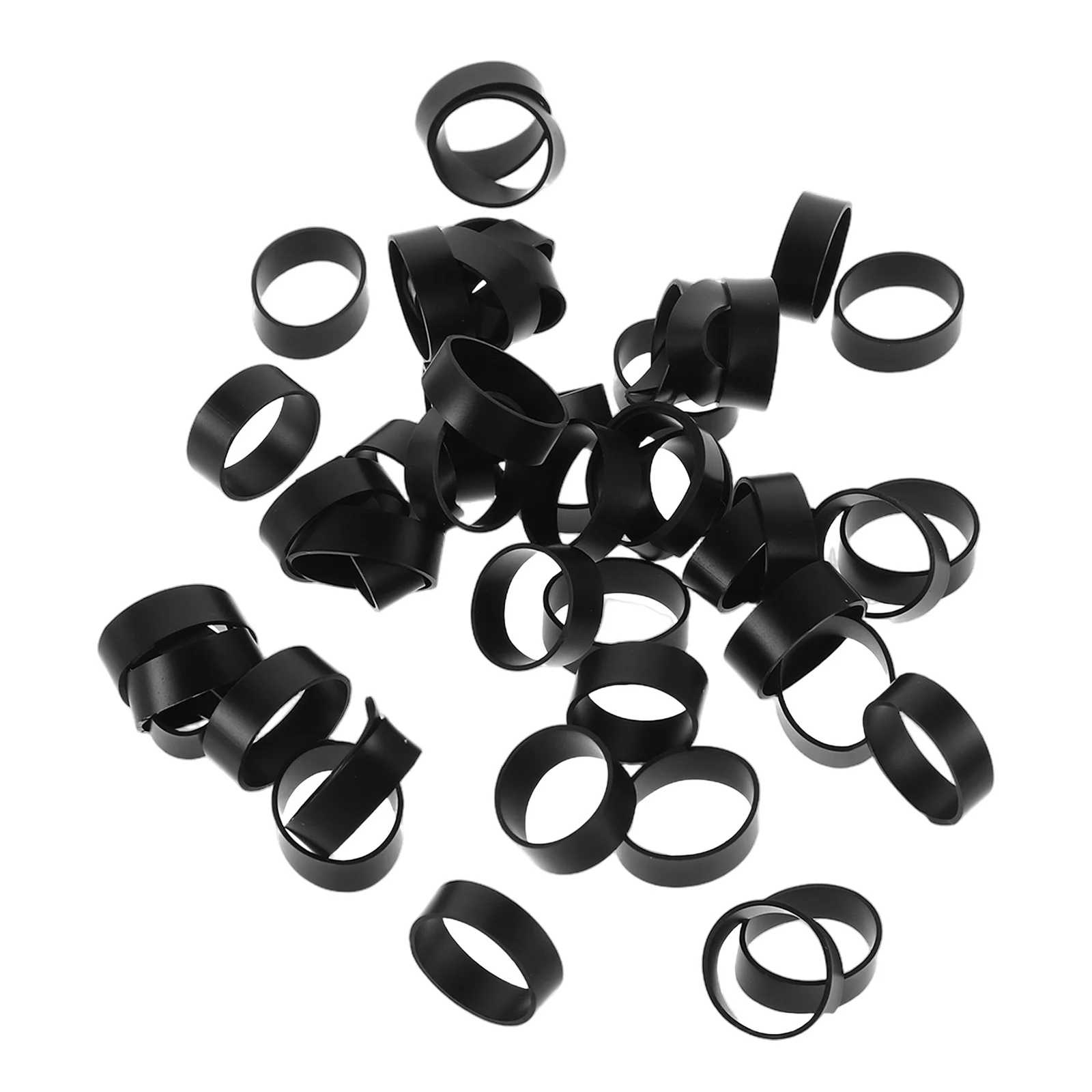 

600Pcs Black Silicone Rubber Bands Strong Elastic Cord Organizer Ties Reusable Cable Management for Office Data Wire Computer