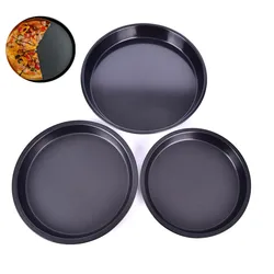 Round Pizza Plate Pan 6 7 8 9 Inch Deep Dish Tray Carbon Steel Non-stick Mold Baking Mold Baking Tool Mould Pan