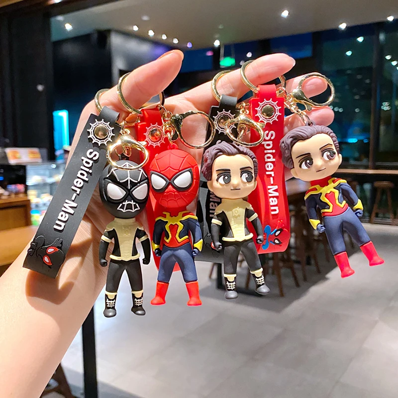 

New Creative Classic Marvel Superhero Spider-Man Generation 3 Car Charm Bag Keychain Couple Pendant Gift