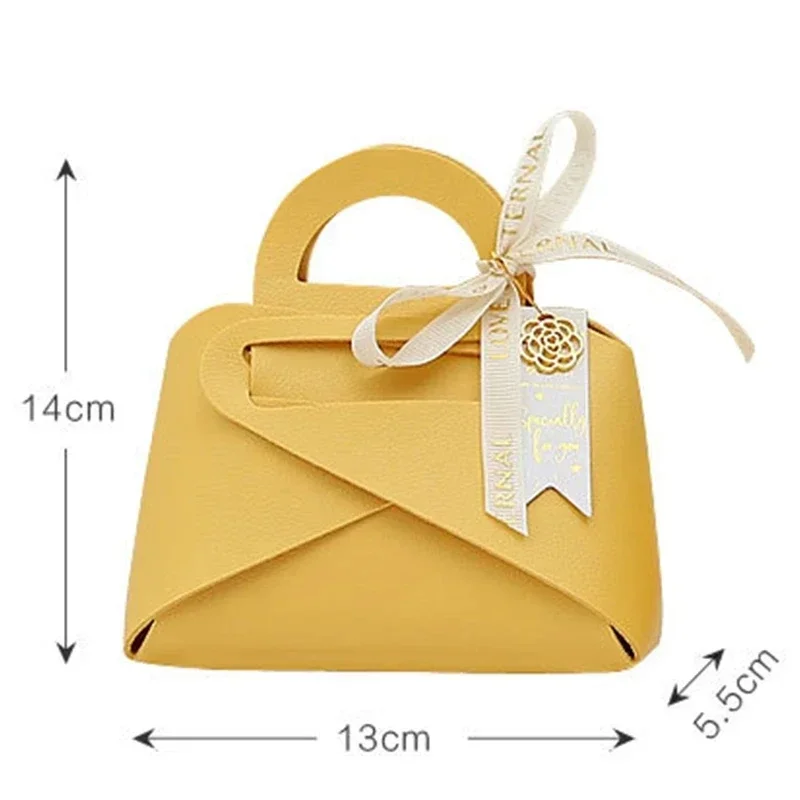 Leather Favour Bag For Wedding Party Easter Decoration Baby Shower Ramadan Eid Mubarak Candy Cosmetics Gift Packaging With Scarf