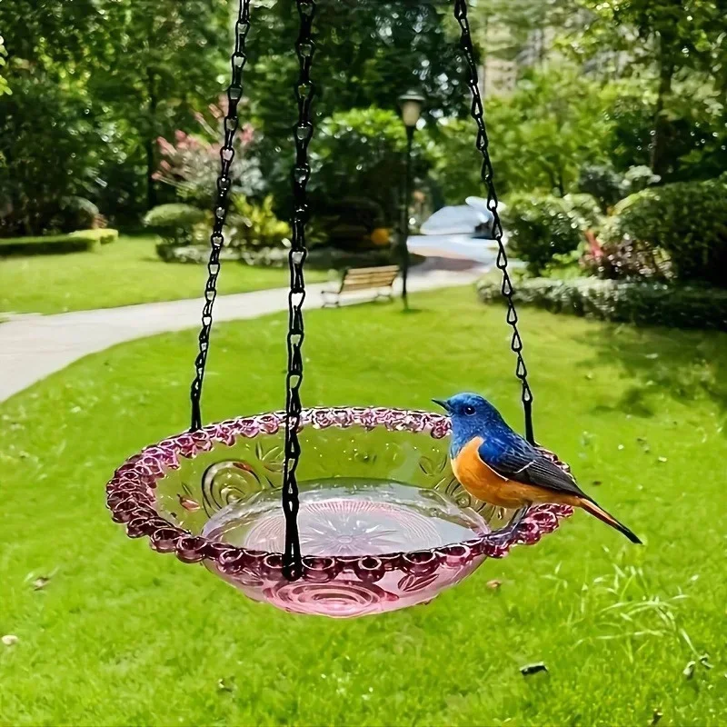 

Bird Flower Shaped Hanging Bird Feeder Birdbath Yard Farm Supplies Hummingbird Feeder Supplies Bird Feeder For Outdoor Decor