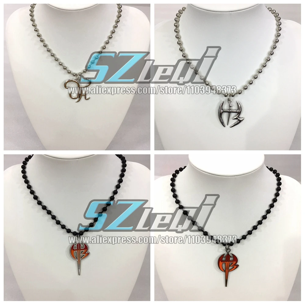 11 لون الأزياء والمجوهرات قلادة مع سلسلة ل هاردي بويز مات جيف قلادة المصارعة الرياضة الرجعية القلائد العصرية الملحقات
