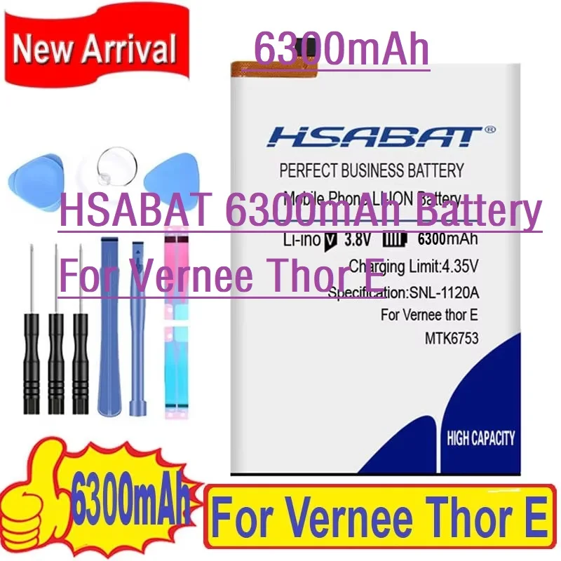 Аккумулятор HSABAT 6300 мАч для Vernee Thor E