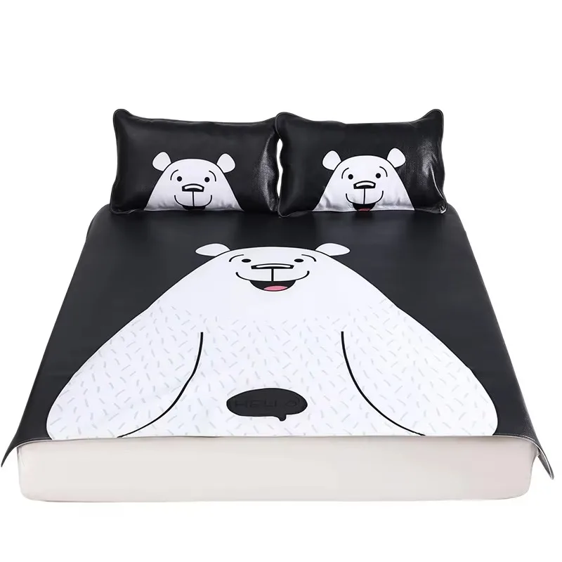 

Luxury Kids Children Cartoon Cowhide Leather Bed Sheets Summer Sleep Mat Sleeping