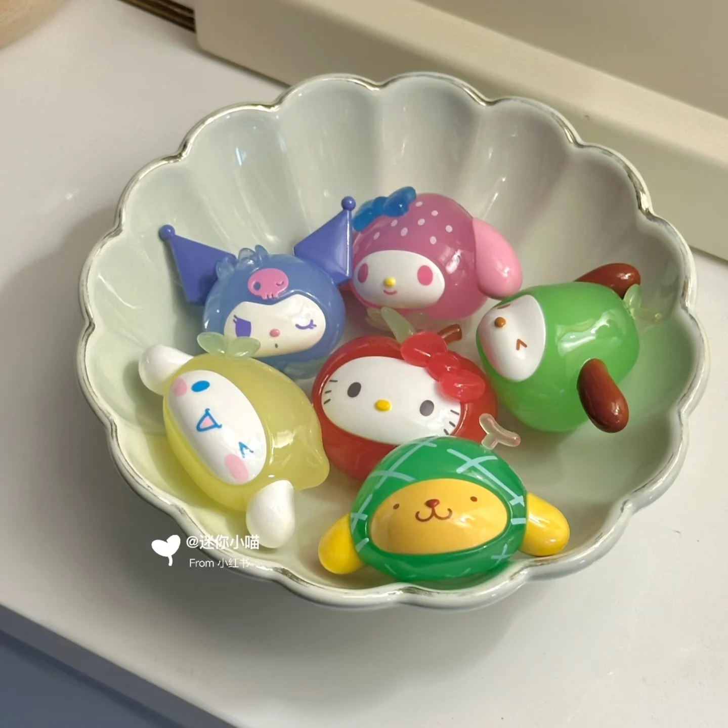 Original Spot Fruit Series Mini Blind Bag Trendy Play Blind Box Desktop Ornament Kuromi Pacha Dog Cute Grain Handmade Toy Gift