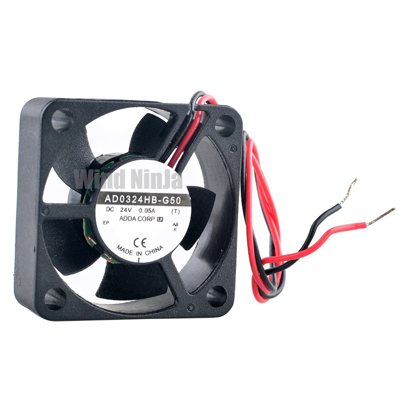 AD0324HB-G50 3cm 30mm ventilador 30x30x10mm DC24V 0.05A 2pin ventilador de refrigeración de doble rodamiento de bolas para fuente de alimentación de micro inversor