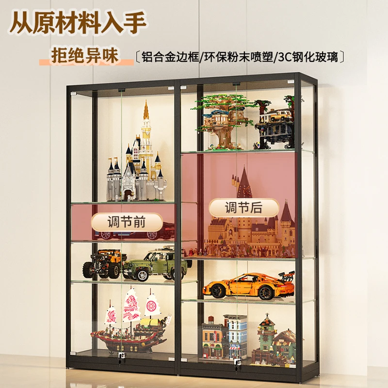 

LEGO display cabinet home custom figure glass cabinet blind box storage transparent dustproof model building block display