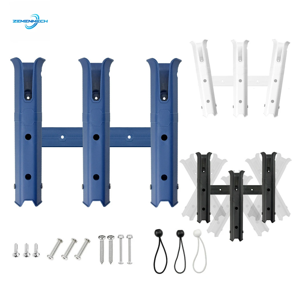 

Регулируемый пластиковый держатель для удочки, держатель для удочки, трехполюсное Боковое крепление для лодки, Каяка, рыболовного охлаждения, трейлера, гаражного хранения